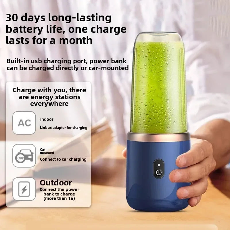 Clarico Portable Blender - Rechargeable Smoothie Cup - 400ML 6 Blade BPA-FREE Leak Proof